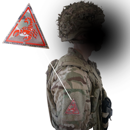 3 DRS Recce Scorpion Patch on a British Soldier