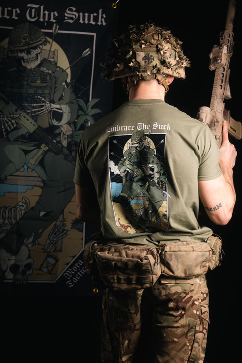 Moratactical tactical British army embrace the suck t shirt.