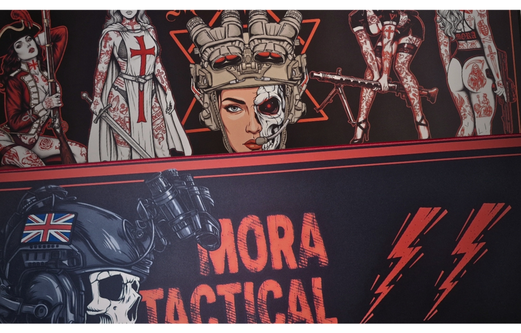 Mora tactical Gaming large desktop mousepads tactical and pin up girl style