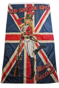 God Save The King Pin Up Girl Flag
