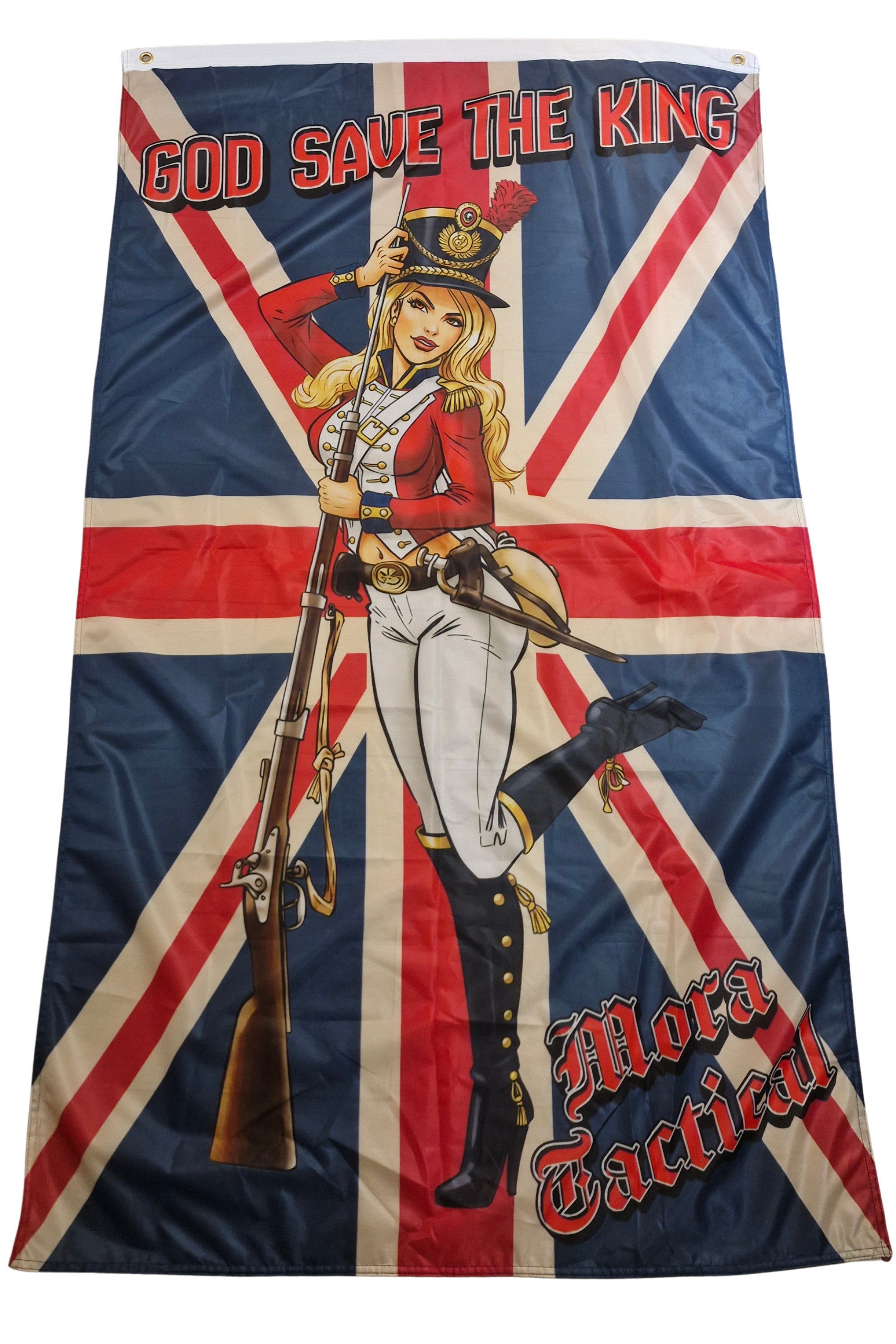 God Save The King Pin Up Girl Flag