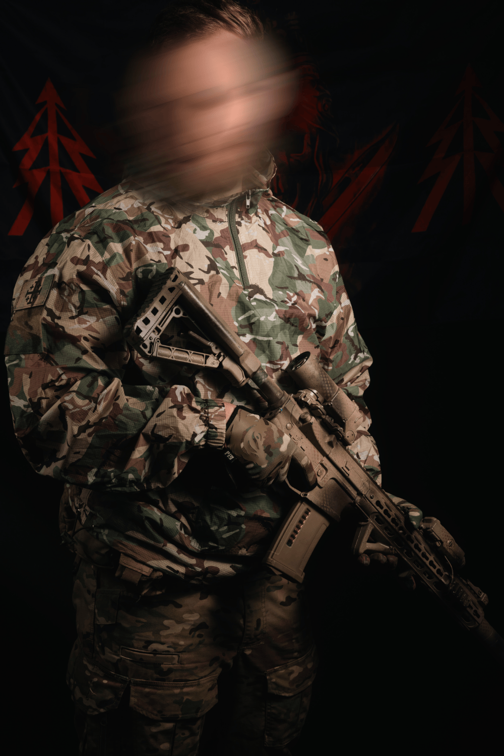 Mora Tactical Waterproof Microweight Stowaway Jacket in MTP Camouflage.
