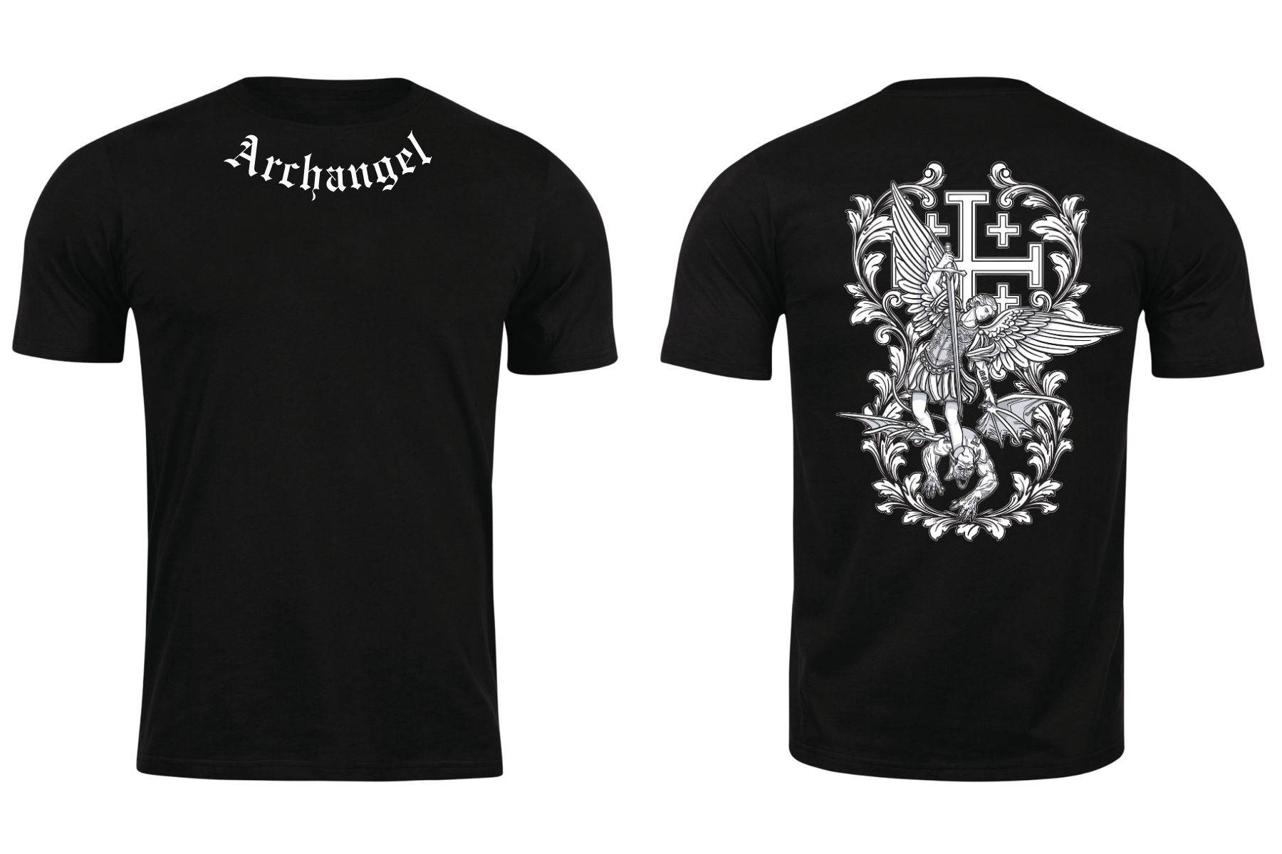 Archangel with Jerusalem cross t shirt by mora Tactical 