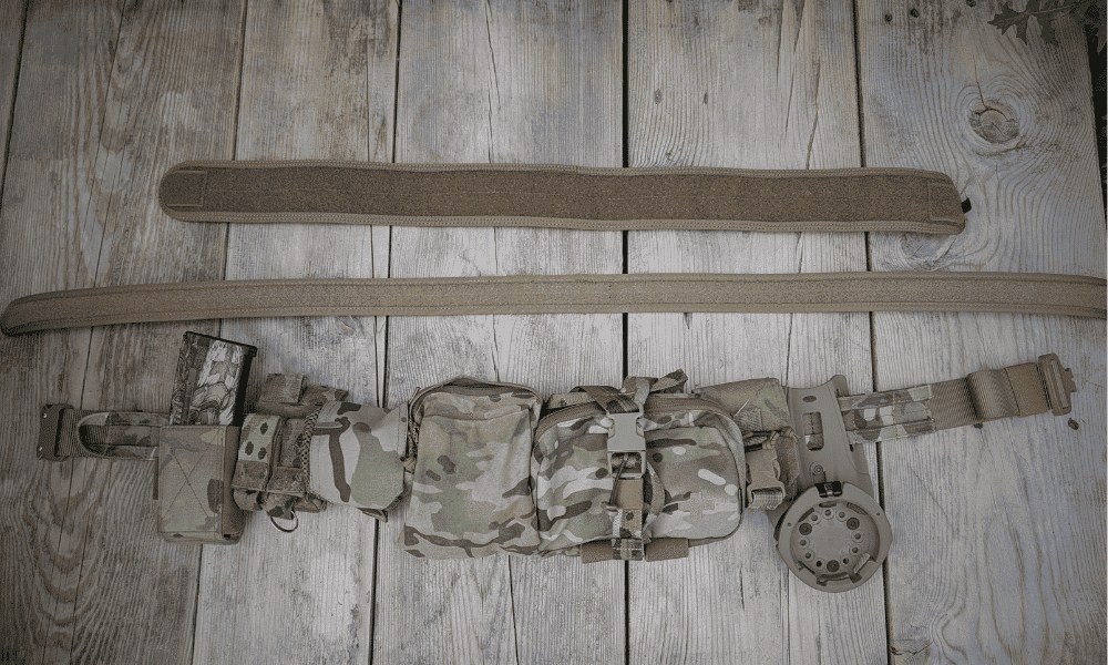 Mora Tactical shooters belt with pouches and glock 17 radar holster.