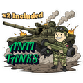 British Army Vault boy with a Javelin and a destroyed russian tank. Anti Tanks sticker.