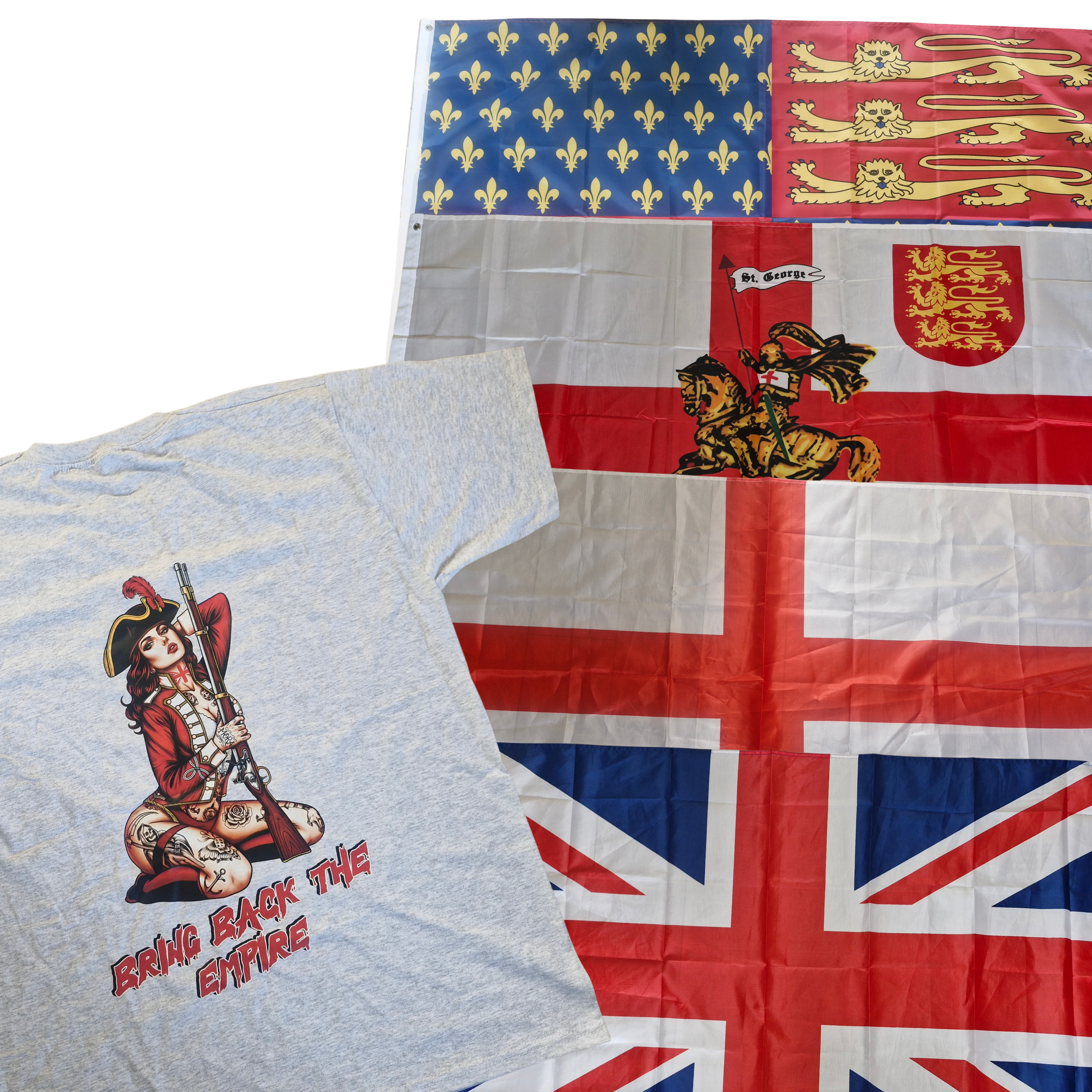 Redcoat Empire Girl T-Shirt + Free Flag