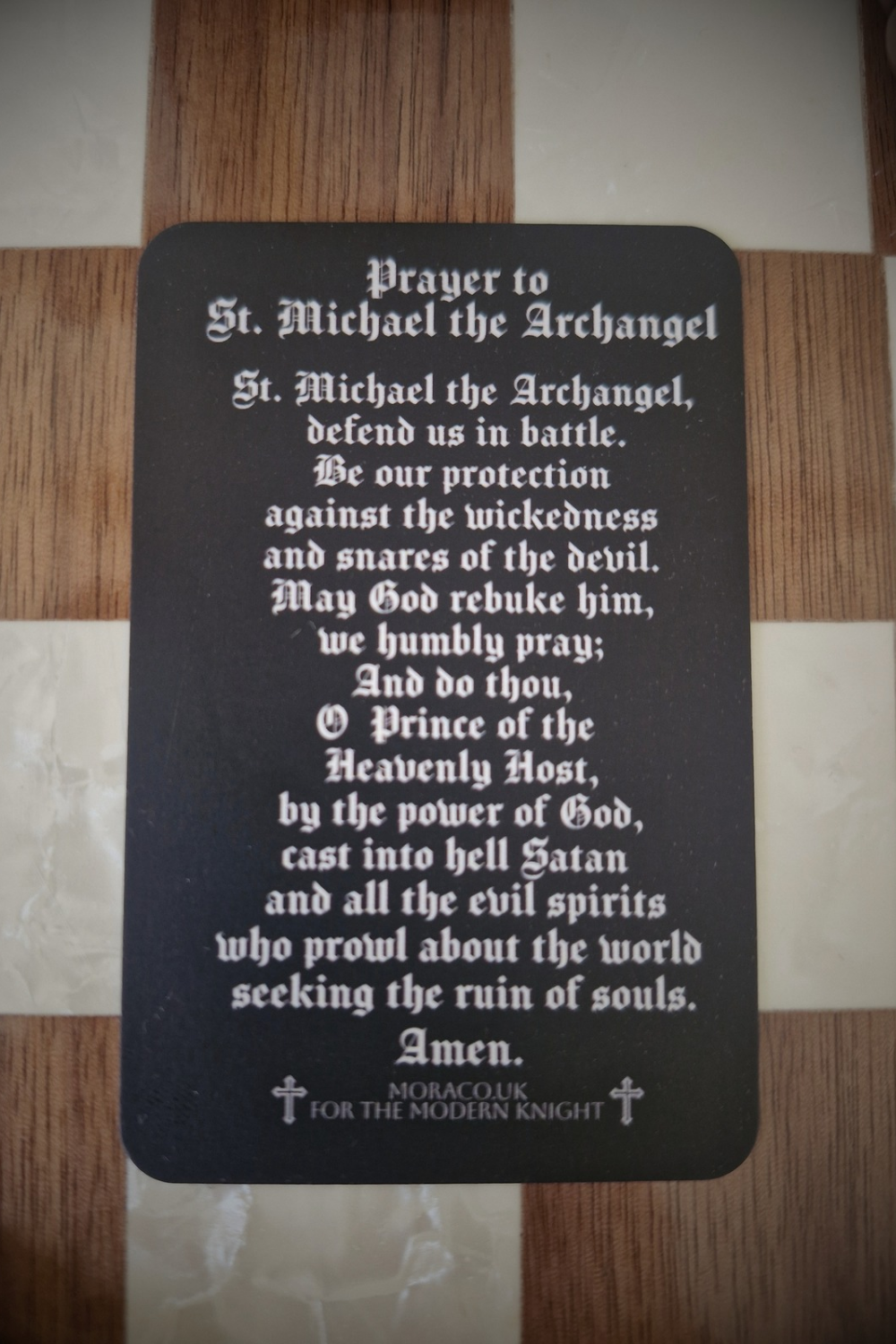 St Michael Prayer Card